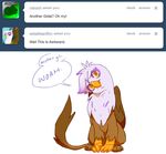  brown_eyes female feral friendship_is_magic gilda_(mlp) gryphon my_little_pony solo tail tumblr wings 