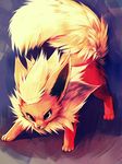  all_fours ambiguous_gender eeveelution falvie flareon looking_at_viewer nintendo pok&#233;mon pok&eacute;mon solo tail video_games 