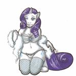  anthrofied boa cutie_mark deejayhan equine female fishnet friendship_is_magic hair hooves horn horse long_hair mammal mane my_little_pony pinup pony pose purple_hair rarity_(mlp) short_hair tail underwear unicorn 