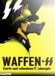  anthro blue_eyes canine dobb dog german_text helmet male mammal nazi parody poster rune soldier ss text uniform waffen-ss 