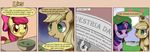  angry apple_bloom_(mlp) applebloom_(mlp) applejack_(mlp) baked_bads blonde_hair bow bowl cartoon comic cooking_fail cowboy_hat cub cute dialog dialogue english_text epic_fail equine fail female feral freckles friends friendship_is_magic green_eyes hair hair_bow hat horn horse humor long_hair magic mammal my_little_pony newspaper pink_hair pony ponytail purple_eyes purple_hair red_hair short_hair sibling siblings sisters smile solar-slash text twilight_sparkle_(mlp) unicorn young 