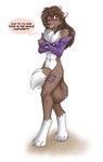  brown_hair canine clothed clothing cosplay digimon female fox hair heterochromia keidran long_hair mammal natani natani_(twokinds) renamon skimpy solo tail tom_fischbach twokinds wolf 