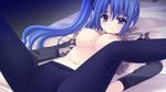  blue_hair breasts game_cg munemoto_tsubakiko nipples nishimata_aoi pantyhose sekai_seifuku_kanojo world_wide_love 