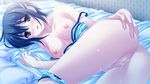  blush bra breasts censored game_cg midori_no_umi nipples pussy pussy_juice short_hair tagme_(character) underwear wet 