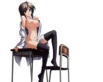  2c=galore breasts ef ef_a_fairy_tale_of_the_two hirono_nagi nipples no_bra nopan open_shirt thighhighs white 