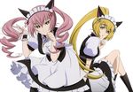  2girls blonde_hair faris_nyannyan maid pink_hair shiina_mayuri steins;gate 