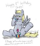  birthday cake candle cupcakes cutie_mark derpy_hooves_(mlp) equine female feral food friendship_is_magic gift mammal my_little_pony navel pegasus smudge_proof suggestive tail wings 