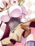  blonde_hair breasts corset covered_nipples drill_hair head_out_of_frame large_breasts long_hair mahou_shoujo_madoka_magica miuku_(marine_sapphire) panties pantyshot pantyshot_(standing) solo standing thighhighs tomoe_mami twin_drills twintails underwear 