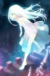  aqua_eyes barefoot c.seryl castle dress flat_chest long_hair lowres pale_skin see-through solo sword_girls white_hair 