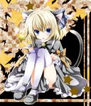  alice_margatroid alice_margatroid_(pc-98) animal_ears bad_id bad_pixiv_id bell black_dress blonde_hair blue_eyes blush cat_ears cat_tail dress kemonomimi_mode nanase_nao open_mouth sitting solo tail thighhighs touhou touhou_(pc-98) zettai_ryouiki 