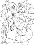  chinese_clothes competition_swimsuit dickhead drawfag dress greyscale lineart mara_(megami_tensei) monochrome no_humans non-web_source one-piece_swimsuit persona persona_3 persona_4 school_uniform serafuku swimsuit what 