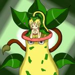  blonde_hair green_eyes monster_girl personification plant_girl pokemon tentacle victreebel 
