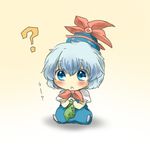  ? baby bad_id bad_pixiv_id blue_dress blue_eyes blue_hair blush chibi dress expressive_clothes hat kamishirasawa_keine lowres open_mouth rebecca_(keinelove) scroll short_hair sitting solo touhou younger 