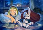  alice_(wonderland) alice_in_wonderland blonde_hair blue_eyes bunny cosplay oggy solo white_rabbit 