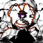  bad_id bad_pixiv_id capelet face frills hat nagae_iku purple_hair red_eyes shawl solo touhou violence_kumahina 