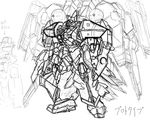  armored_core armored_core:_for_answer concept_art from_software full_body japanese mecha monochrome no_humans standing 