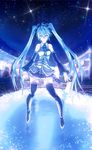  aqua_hair chuukarudoruhu detached_sleeves hatsune_miku legs long_hair necktie skirt solo star thighhighs twintails very_long_hair vocaloid zettai_ryouiki 