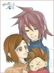  anna_irving brown_eyes brown_hair family kratos_aurion lloyd_irving red_hair redhead short_hair tales_of_(series) tales_of_symphonia 