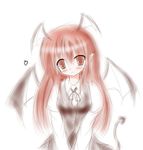  bat_wings heart koakuma long_hair pointy_ears red_eyes red_hair redhead sinra tail the_embodiment_of_scarlet_devil touhou wings 