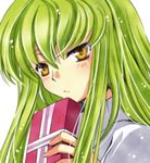  blush c.c. code_geass gift green_hair holding holding_gift long_hair lowres meimi_k solo yellow_eyes 