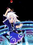  1boy blue_eyes genis_sage genius_sage magic male male_focus oekaki open_mouth short_hair solo tales_of_(series) tales_of_symphonia white_hair 