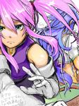  blue_hair gloves green_eyes long_hair oekaki pink_hair presea_combatir regal_bryan regal_bryant tales_of_(series) tales_of_symphonia translation_request twintails 