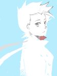  1boy lloyd_irving male male_focus monochrome oekaki short_hair simple_background sketch solo spot_color tales_of_(series) tales_of_symphonia 