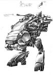 armored_core cannon from_software mecha monochrome weapon 