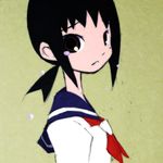  black_hair brown_eyes kaga_ai mole mot_(anticycle) ponytail sayonara_zetsubou_sensei school_uniform serafuku short_hair sketch solo tears 