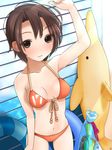  bad_id bad_pixiv_id bikini brown_eyes brown_hair dolphin front-tie_top inflatable_dolphin inflatable_toy innertube kinugasa_yuuichi original short_hair solo swimsuit water_gun 