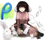  animal_ears bad_id bad_pixiv_id black_hair bunny inaba_tewi red_eyes solo tasu_tasuta touhou 