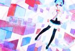  3d_glasses aqua_hair chaining_intention_(vocaloid) glasses hair_ornament hairclip hatsune_miku kinako928 legs long_hair necktie rubik's_cube skirt smile solo thighhighs twintails vocaloid zettai_ryouiki 