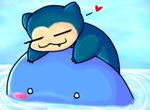  &hearts; ambiguous_gender blue blue_body blush couple duo eyes_closed feral happy low_res nintendo pok&#233;mon pok&eacute;mon smile snorlax unknown_artist video_games wailord water 