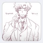  amakura_(am_as) bad_id bad_pixiv_id emiya_kiritsugu fate/zero fate_(series) male_focus monochrome necktie solo 