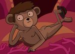  &hearts; adventure_time bear black_nose brown_hair butt hair hat male mammal monkeysuit nipples nude party_pat solo zombone 