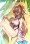  erect_nipples fate/grand_order feet jeanne_d&#039;arc jeanne_d&#039;arc_(fate) megane open_shirt see_through swimsuits wet zucchini 