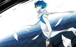  bad_id bad_pixiv_id blue_eyes blue_hair jacket kaito looking_at_viewer male_focus paper scarf solo vocaloid wind 