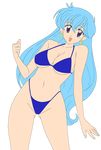  aqua_hair bikini high_res legs long_hair mizugi oppai photoshop purple_eyes smile solo stewardess tenjouin_katsura thighs vector_trace 