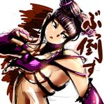  black_eyes black_hair gauntlets han_juri neo_(powerneo01) oppai sideboob sketch street_fighter street_fighter_iv 