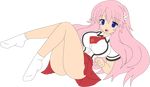  baka_to_test_to_shoukanjuu blue_eyes hair_ornament himeji_mizuki legs long_hair miniskirt photoshop pink_hair school_uniform smile thighs vector_trace 