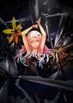  absurdres clean_version flower guilty_crown hair_ornament long_hair multicolored_hair official_art redjuice solo yuzuriha_inori 