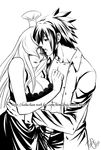  couple monochrome naruto sketch tabe terumi_mei uchiha_sasuke 