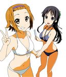  akiyama_mio bikini hairband k-on! mizugi smile tainaka_ritsu 