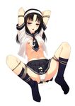  bdsm black_eyes black_hair black_legwear blush bondage cum_on_body cum_on_breasts cum_on_clothes cum_on_upper_body facial fism hairband high_res long_hair murakami_suigun navel nipples no_bra open_mouth oppai original pantsu pleated_skirt restrained school_uniform semen simple_background sitting skirt skirt_lift socks solo spread_legs tears wet_panties white_panties 