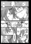  blush izumi_konata kagami_hiiragi lucky_star monochrome ouma_toki-ichi shimoyakedou translated yuri 