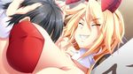  animal_ears bare_shoulders blonde bra breasts bunny_suit cleavage clenched_teeth dutch_angle earrings grin happy huge_breasts jewelry kemonomimi lucky_guy naughty_face oppai red_bra smile tagme usamimi 