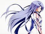  female gray_hair infinite_stratos laura_bodewig long_hair official_art scan school_uniform simple_background solo standing uniform white_background 