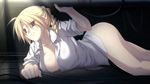  angry areolae bed blonde bottomless clenched_teeth erect_nipples machinery military navy nipple_slip nipples no_bra pink_eyes submarine tagme 