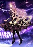  bad_id bad_pixiv_id black_legwear dress gradient_hair high_heels hijiri_byakuren kol49 long_hair multicolored_hair pantyhose shoes solo sorcerer's_sutra_scroll touhou 