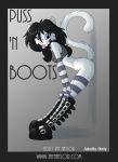  2007 anthro armwear bethany_(jay_naylor) black_hair blue_eyes boots bottomless breasts clothed clothing comic conditional_dnp cover cover_page domestic_cat elbow_gloves felid feline felis female footwear fur gloves hair jay_naylor legwear mammal solo stockings tongue tongue_out url white_fur 